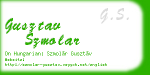 gusztav szmolar business card